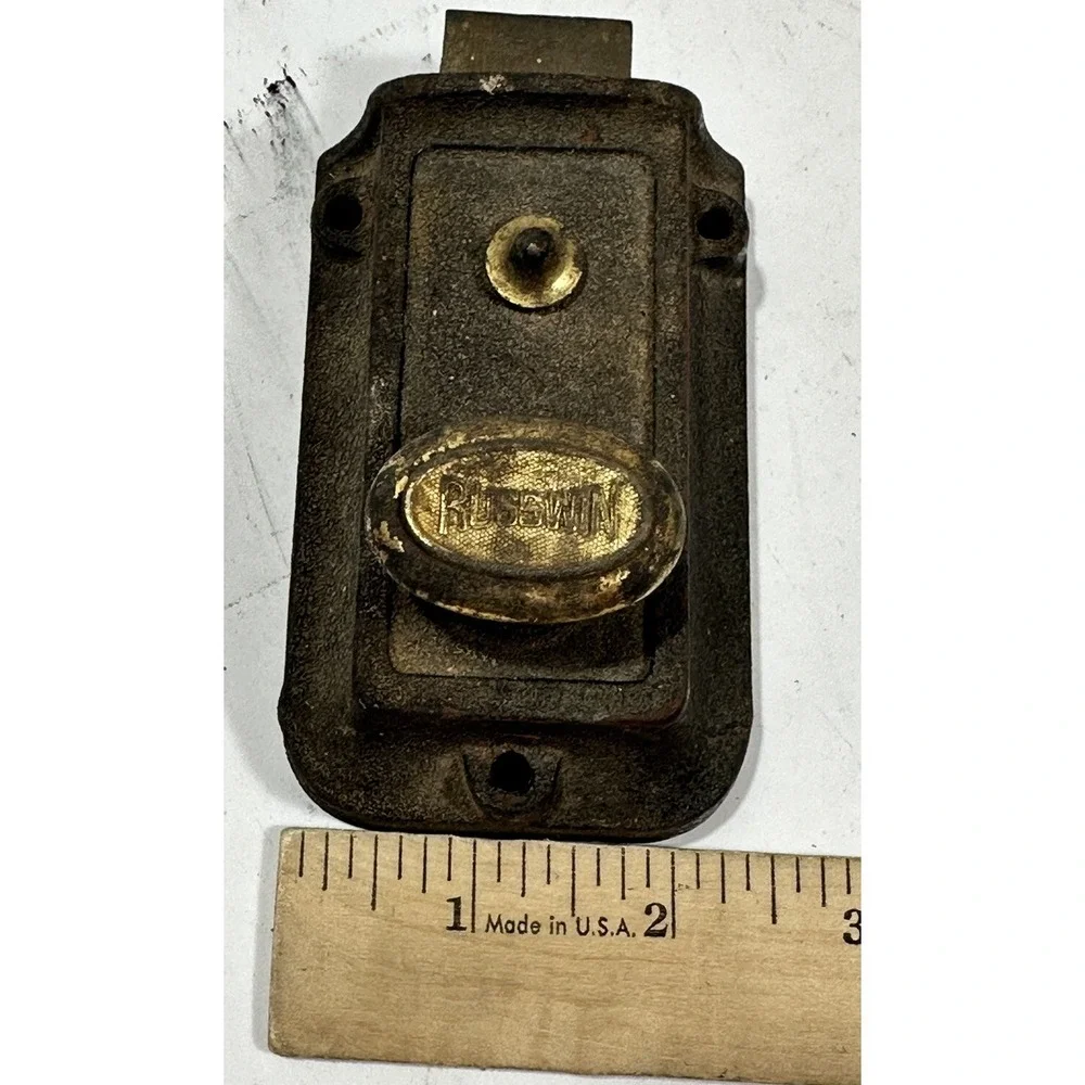 Old Russwin Cast Iron Thumbturn Deadbolt Door Lock‎